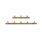 Gold Metal Mushroom 8 Hanger Wall Hook Set, 2ct.